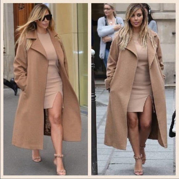 Zara Jackets & Blazers - ZARA Wool Cashmere Blend Camel Long Coat Belted Size Small